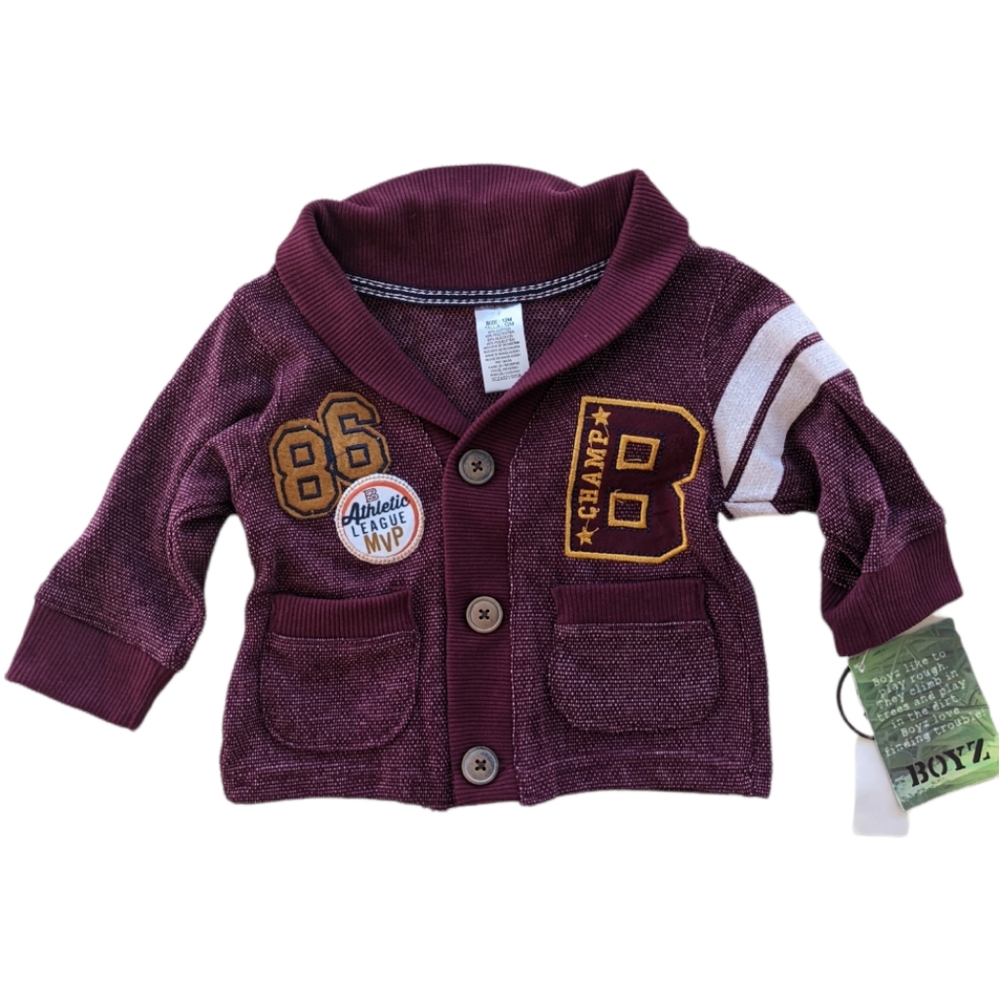 NWT Boyz Wear Toddler Varsity Jacket 12M 💥
